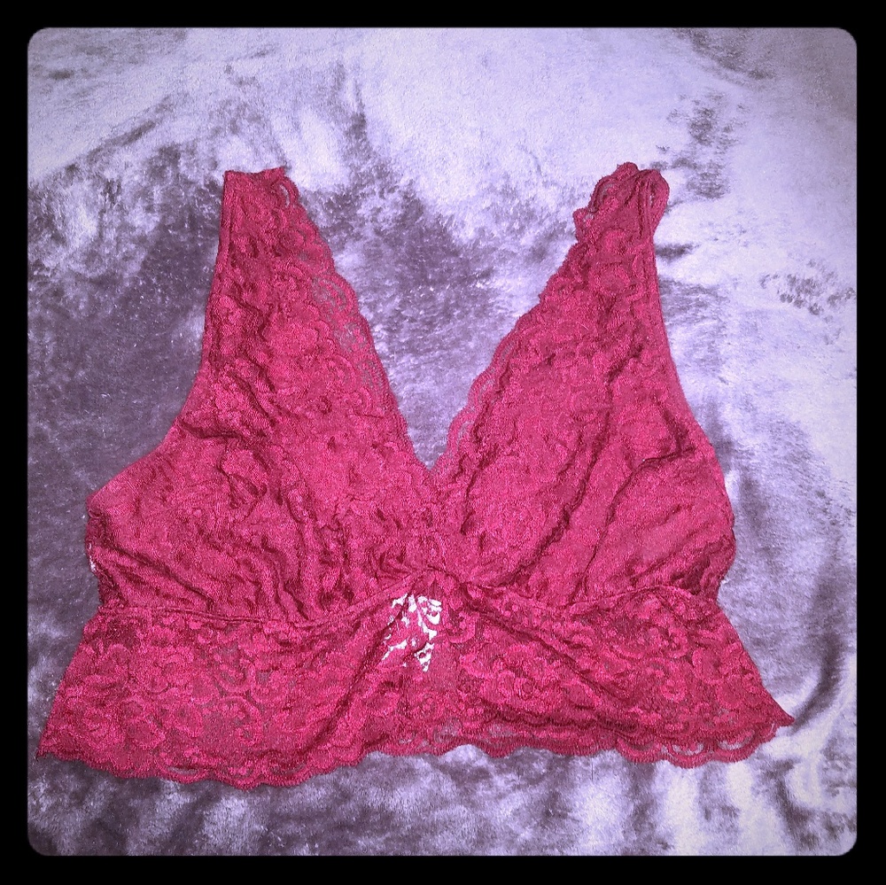 Deep red bralette
